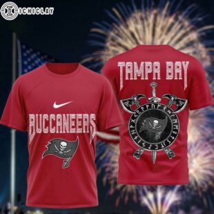 Tampa Bay Buccaneers Viking Warrior 3D T-Shirt