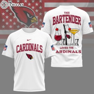 Arizona Cardinals NFL Bartender Fan 3D T-Shirt