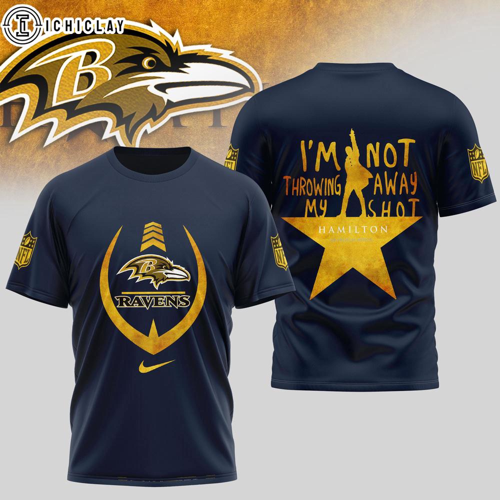 Baltimore Ravens NFL Hamilton 3D T-Shirt Baltimore Ravens NFL Hamilton 3D T-Shirt