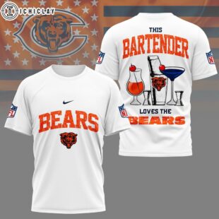 Chicago Bears NFL Bartender Fan 3D T-Shirt