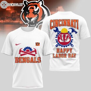 Cincinnati Bengals NFL Happy Labor Day 3D T-Shirt