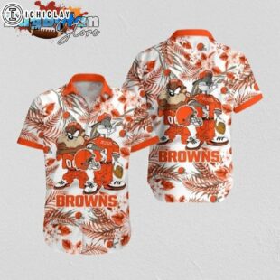 Cleveland Browns Cartoon Paradise Hawaiian Shirt Cleveland Browns Aloha Shirt