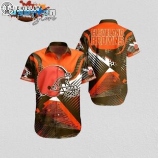 Cleveland Browns Dynamic Stripes Hawaiian Shirt Cleveland Browns Aloha Shirt