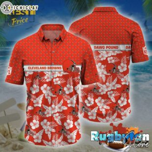 Cleveland Browns NFL Palm Leaves Hawaiian Shirt