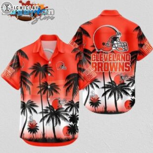 Cleveland Browns Sunset Paradise Vibes Cleveland Browns Aloha Shirt