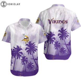 Coconut Trees NFL Gift For Fan Minnesota Vikings Hawaiian Graphic