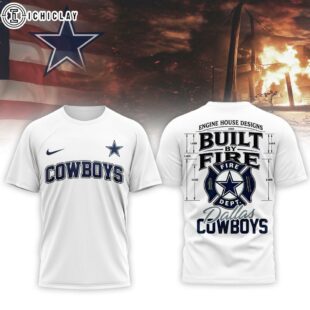 Dallas Cowboys NFL Built By Courage Game 3D T-Shirt