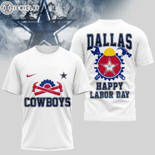 Dallas Cowboys NFL Happy Labor Day 3D T-Shirt