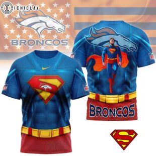 Denver Broncos Superman 3D T-Shirt