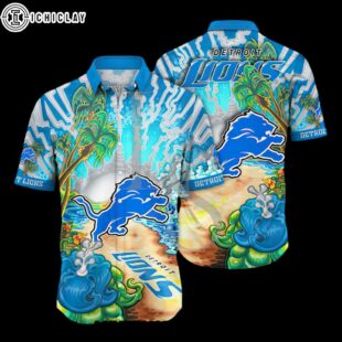 Detroit Lions Aloha Island Unisex Hawaiian Shirt