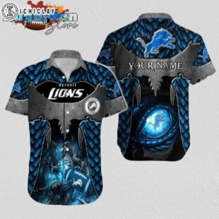 Detroit Lions Hawaiian Shirt NFL Football Aloha Hawaiian Shirt