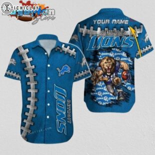 Detroit Lions Hawaiian Shirt NFL Football Cheap Hawaiian Shirt