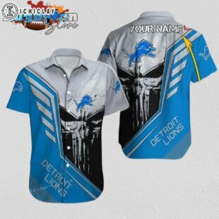 Detroit Lions Hawaiian Shirt NFL Football Custom Name Hawaiian Shirt Man
