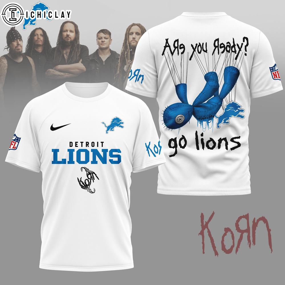 Detroit Lions NFL Korn Fan 3D T-Shirt Detroit Lions NFL Korn Fan 3D T-Shirt