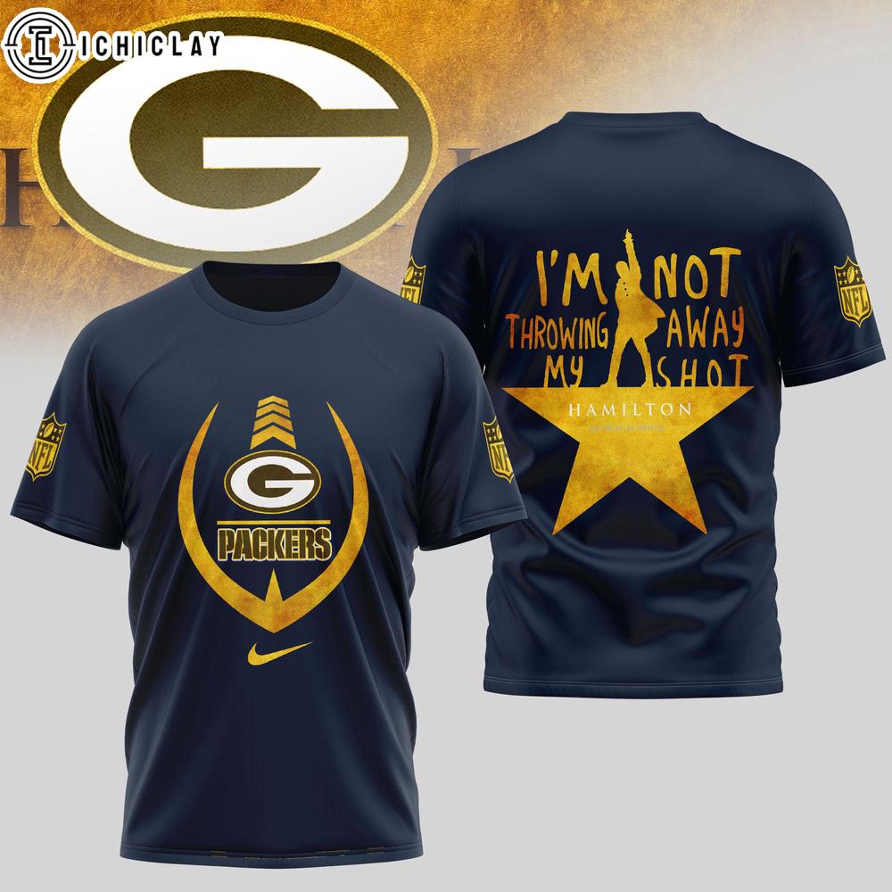 Green Bay Packers NFL Hamilton 3D T-Shirt Green Bay Packers NFL Hamilton 3D T-Shirt