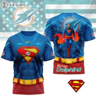 Miami Dolphins Superman 3D T-Shirt
