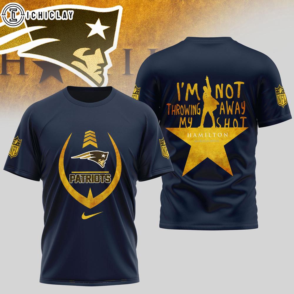 New England Patriots NFL Hamilton 3D T-Shirt New England Patriots NFL Hamilton 3D T-Shirt