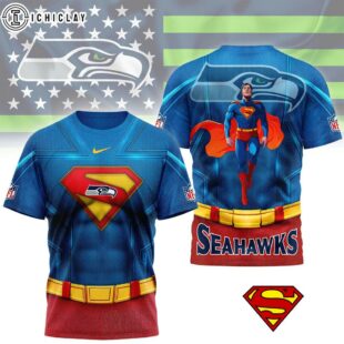 Seattle Seahawks Superman 3D T-Shirt
