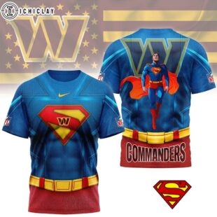Washington Commanders Superman 3D T-Shirt